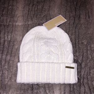 NWT New Michael Kors Chunky Knit Hat Off White